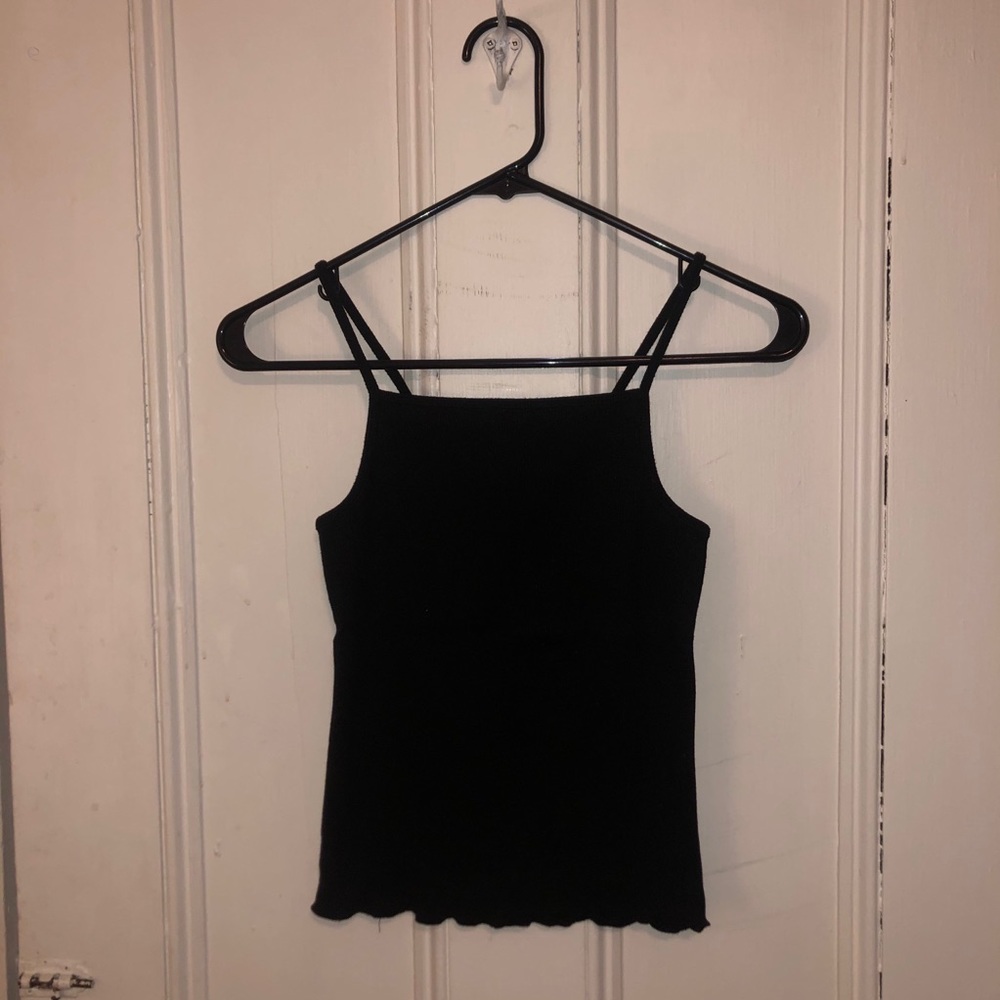 lettuce edge square neck ribbed tank from UO